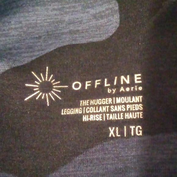 NWT Offline By Aerie Blue Camo The Hugger Moulant Leggings With Pockets -Size XL - Picture 8 of 12